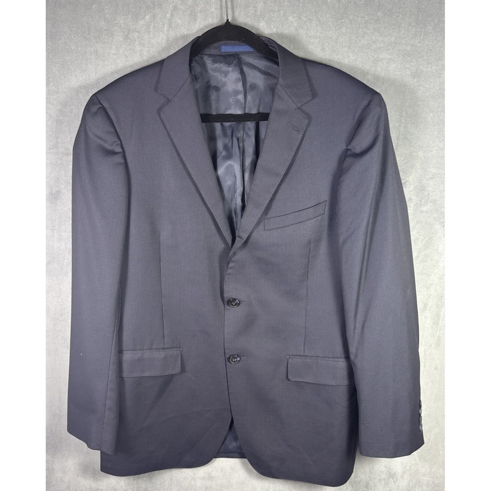 Paul Betenly Lanificio Blazer Men 42R Navy Stripe Roberto Wool Sport Coat Jacket